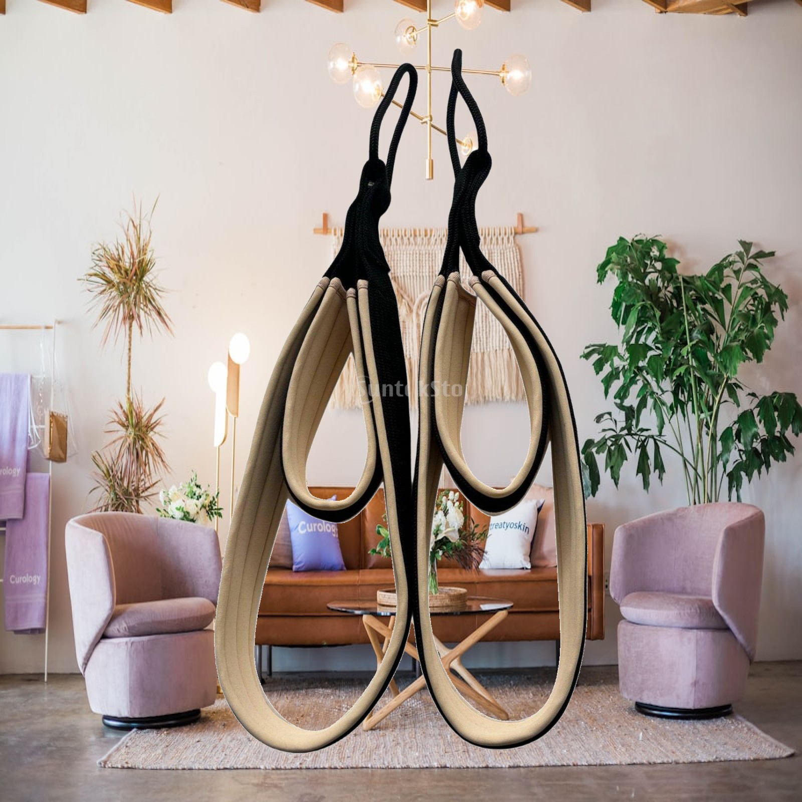 Pilates & Yoga Vertebrasana - Pilates Overhead Handle Non-Slip Grip Pilates