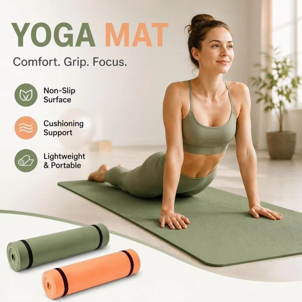 180×50cm Multicolor EVA Non-Sl - Pilates Yoga Mat Thickness ulasan dan harga