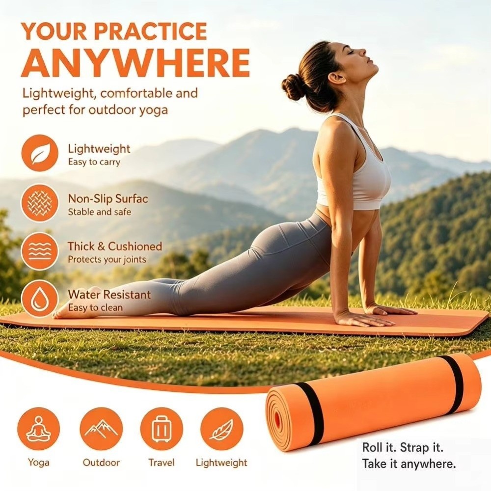 180×50cm Multicolor EVA Non-Sl - Pilates Yoga Mat Thickness ulasan dan harga