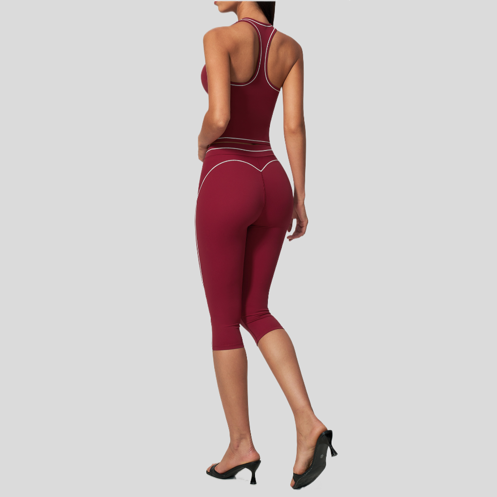 Women Contrast Stitch Racerbac - Pilates Yoga Classes ulasan dan harga