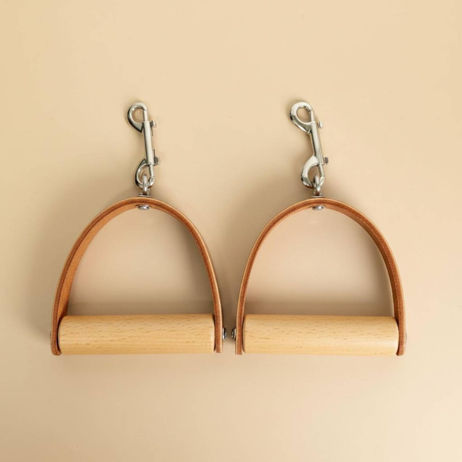 2 Pieces Leather Wood Handles  - Pilates & Yoga Vertebrasana ulasan dan harga