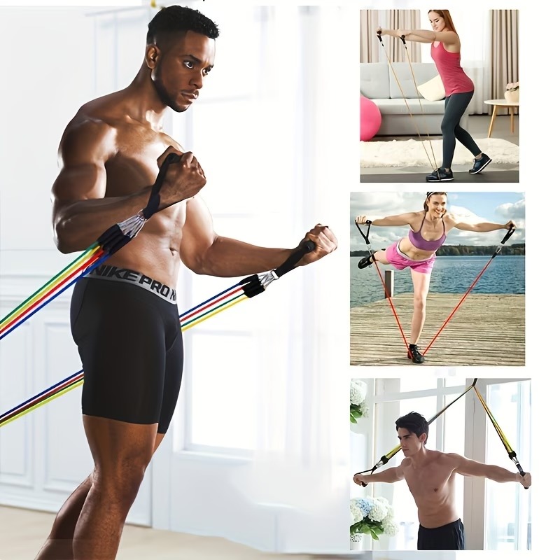 Resistance Band Set with Door  - Pilates Yoga Bar ulasan dan harga