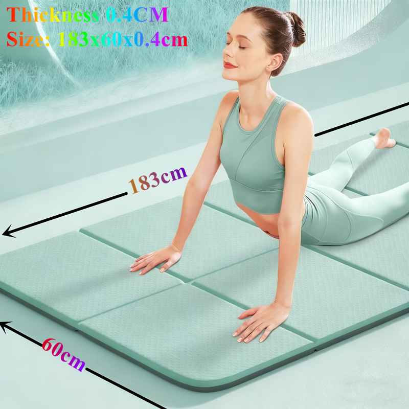 Fold Portable 4mm Thick PVC Fl - Pilates Yoga Mat Thickness ulasan dan harga