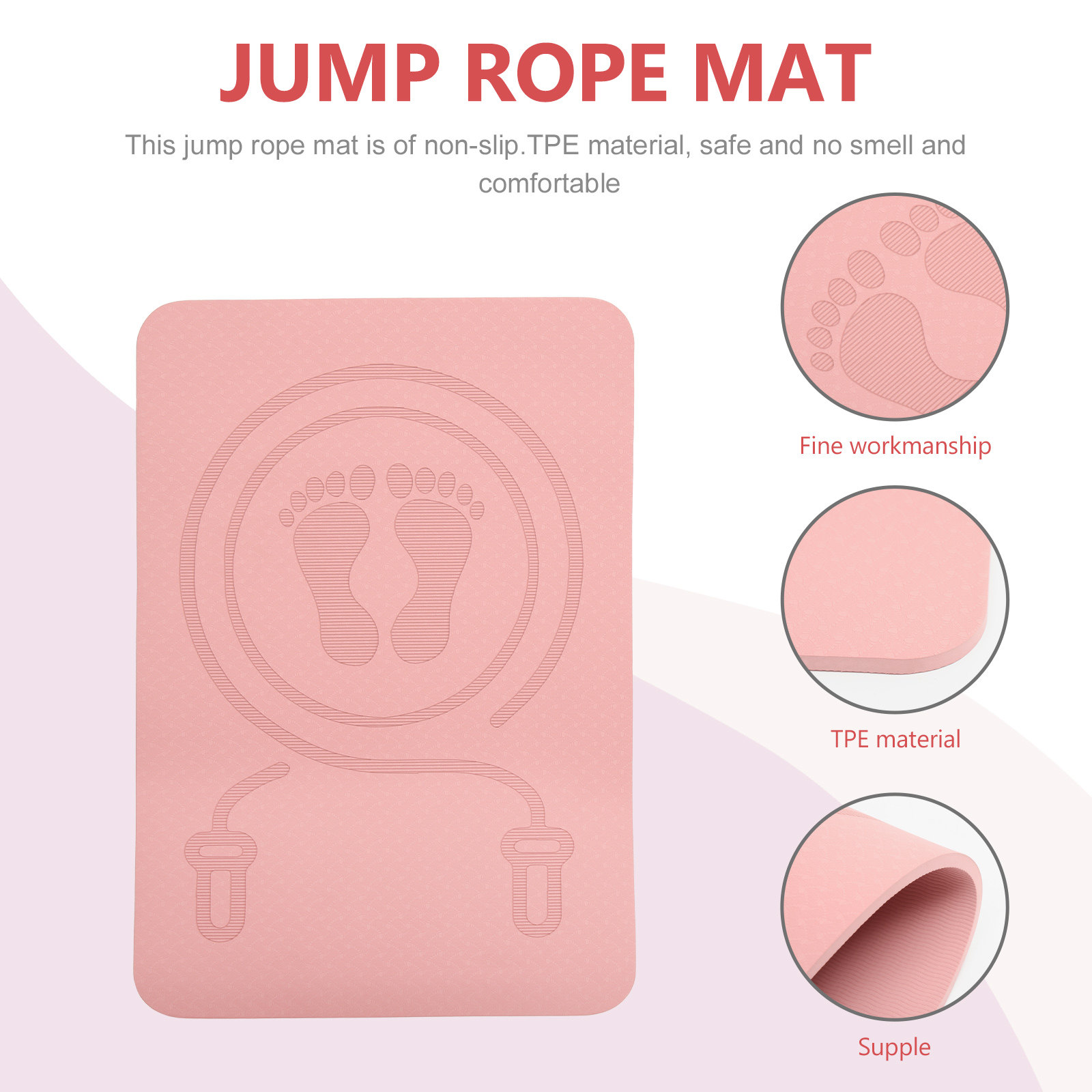 Comfortable Non Slip Jump Rope - Pilates Yoga Mat Thickness ulasan dan harga
