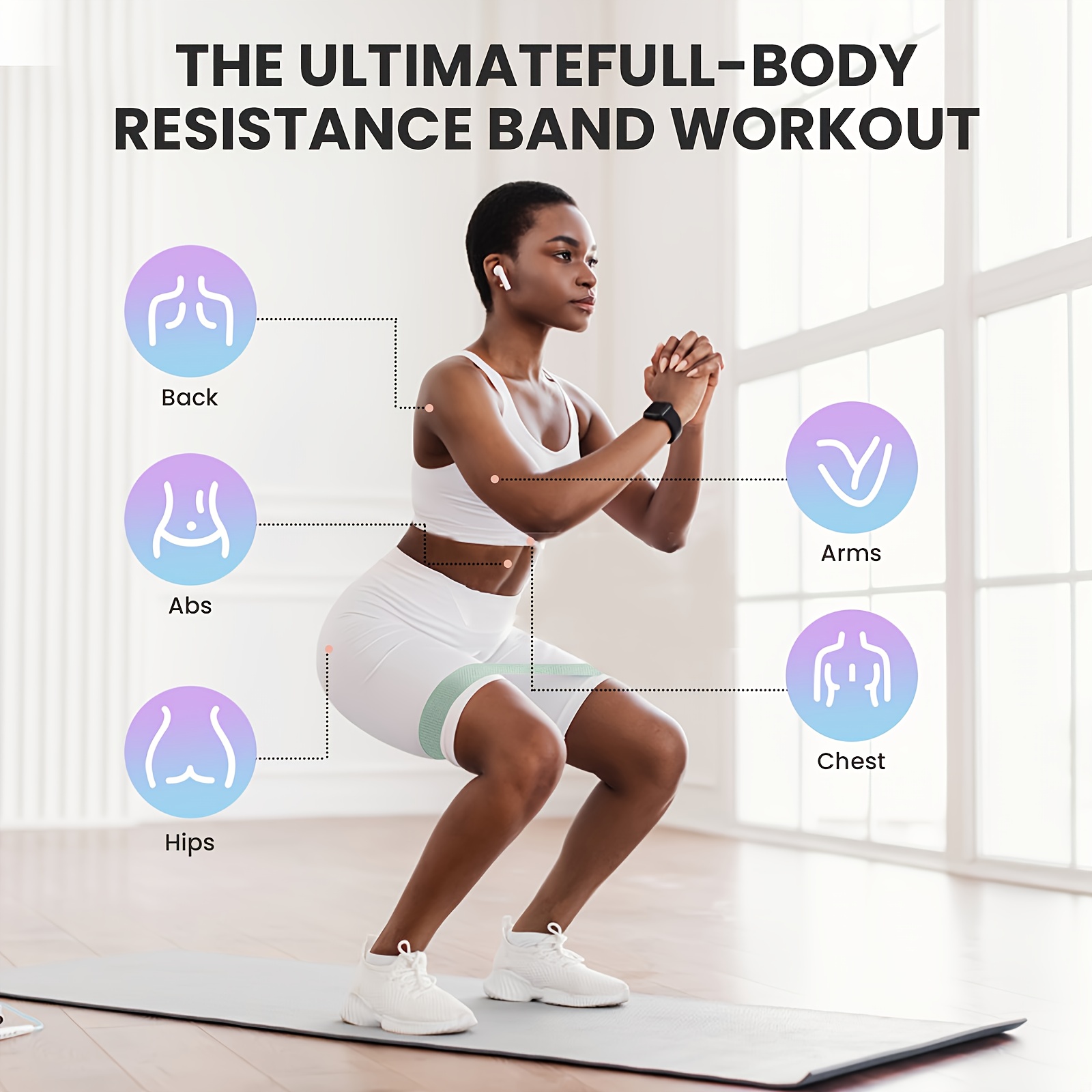 Fitness Resistance Bands with  - Pilates Yoga Core ulasan dan harga