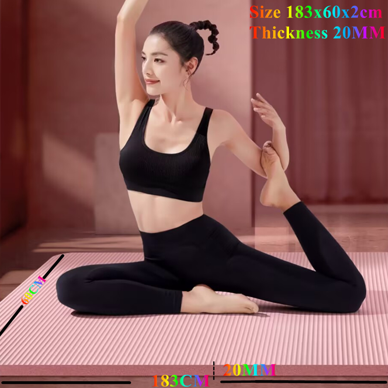 185x60x2cm Thick Yoga Mats Ant - Pilates Yoga Mat Thickness ulasan dan harga