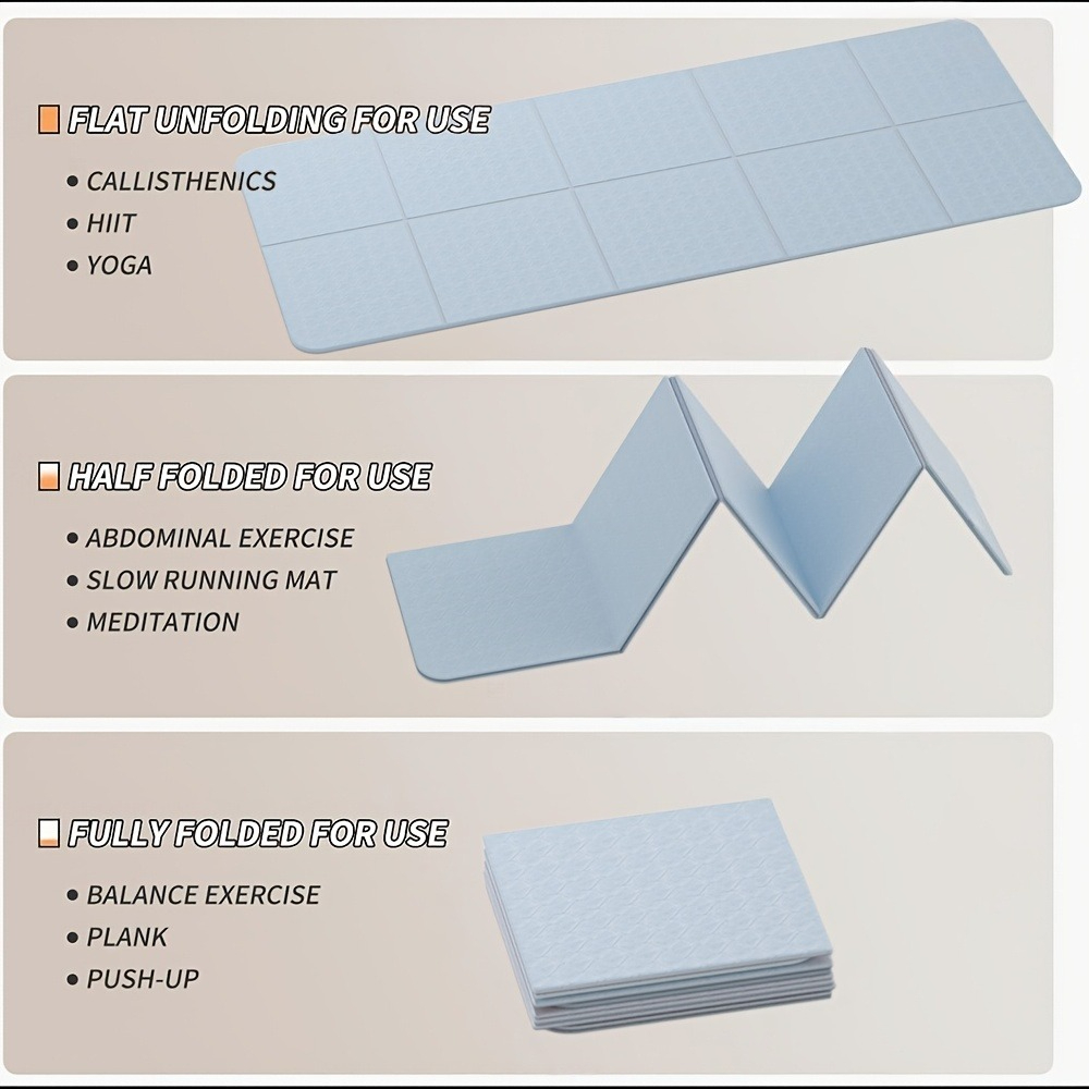 Non-Slip Extra Thick Foldable  - Pilates Yoga Mat Thickness ulasan dan harga