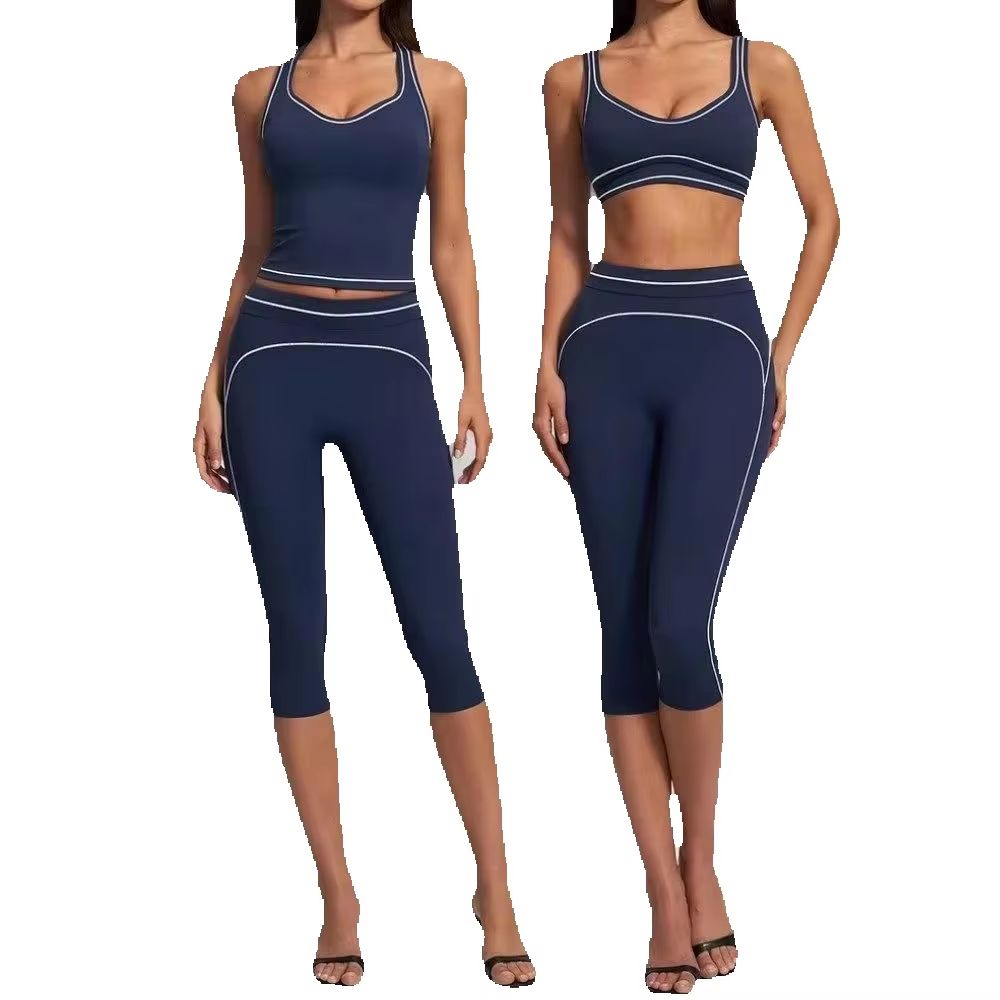 Women Contrast Stitch Racerbac - Pilates Yoga Classes ulasan dan harga