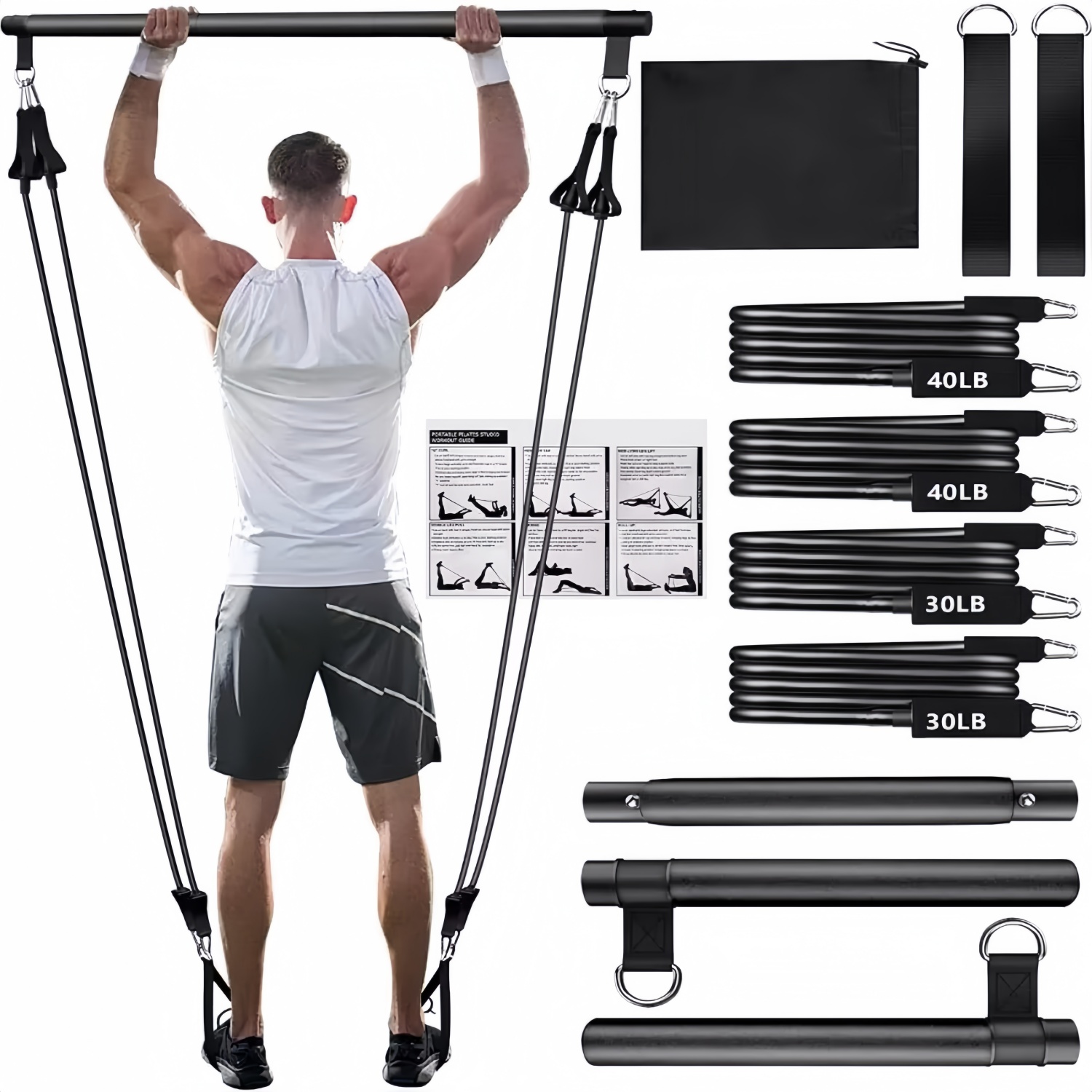 Portable Yoga Pilates Bar Stic - Pilates Yoga Tone ulasan dan harga