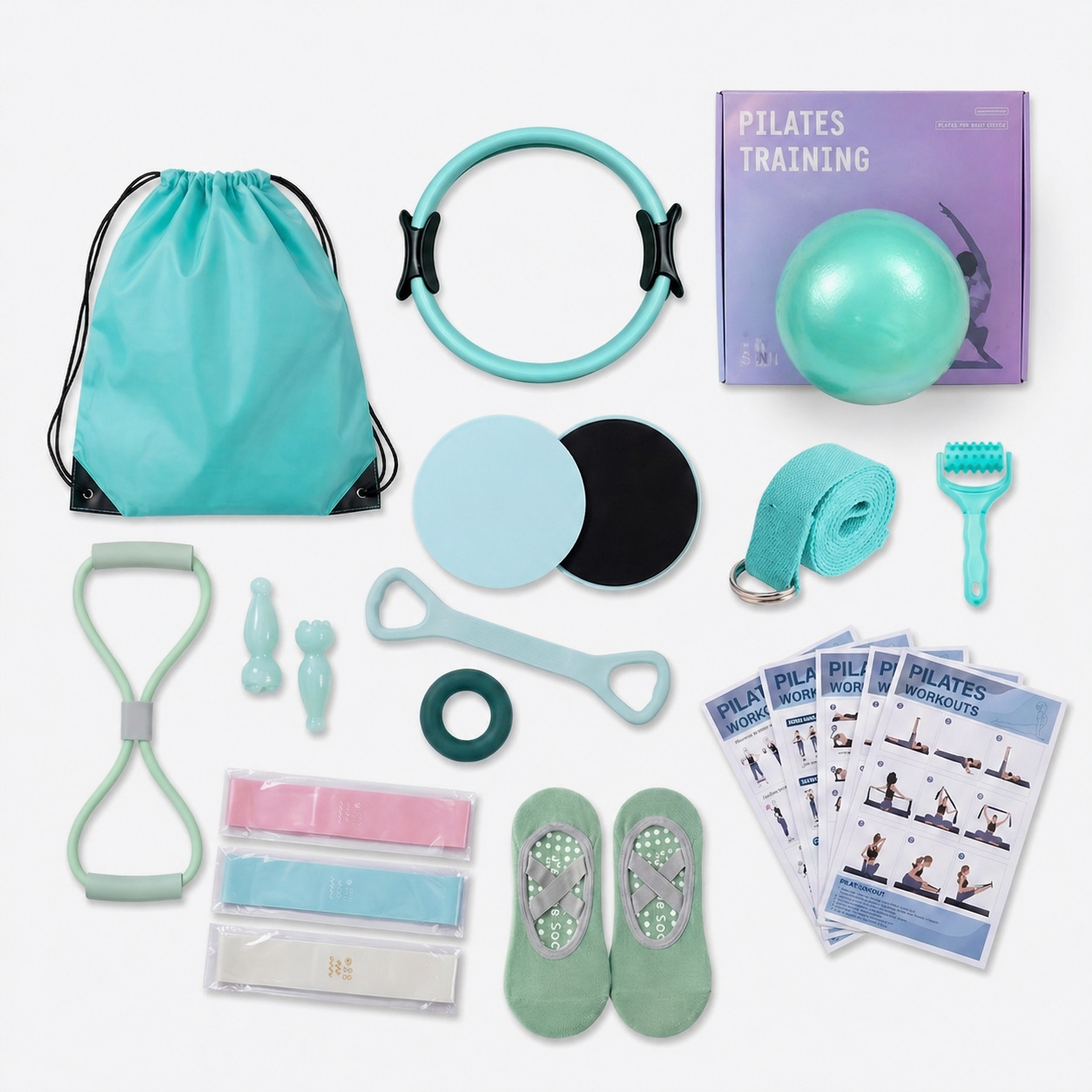 Pilates Ring Set, Resistance T - Pilates Yoga Tone ulasan dan harga