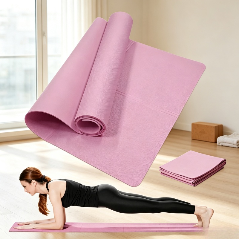 4mm Thick Non-Slip Yoga Exerci - Pilates Yoga Mat Thickness ulasan dan harga