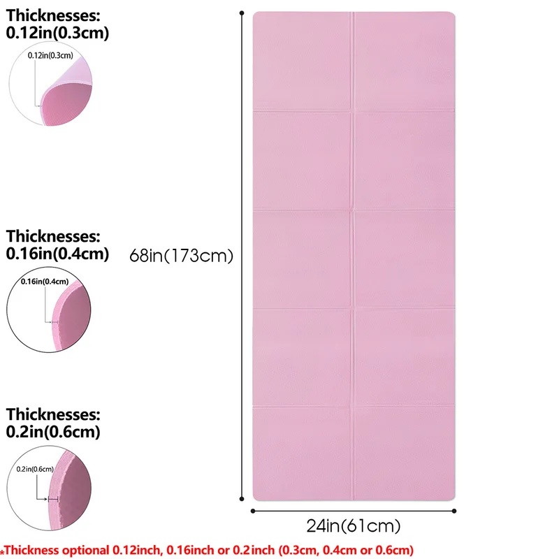 4mm Thick Non-Slip Yoga Exerci - Pilates Yoga Mat Thickness ulasan dan harga
