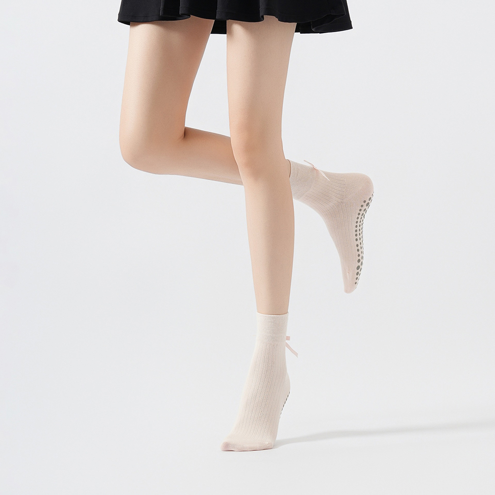 Cute Bowknot Yoga Socks Girls  - Pilates & Yoga Vertebrasana ulasan dan harga